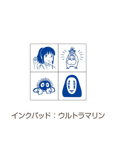 Spirited Away Mini Stamp Set No-Face Soot Sprites Planner Stamps with Ink Pad Case