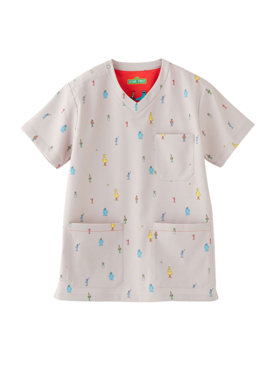 Scrub Canvas Club Sesame Street Unisex Scrub Top