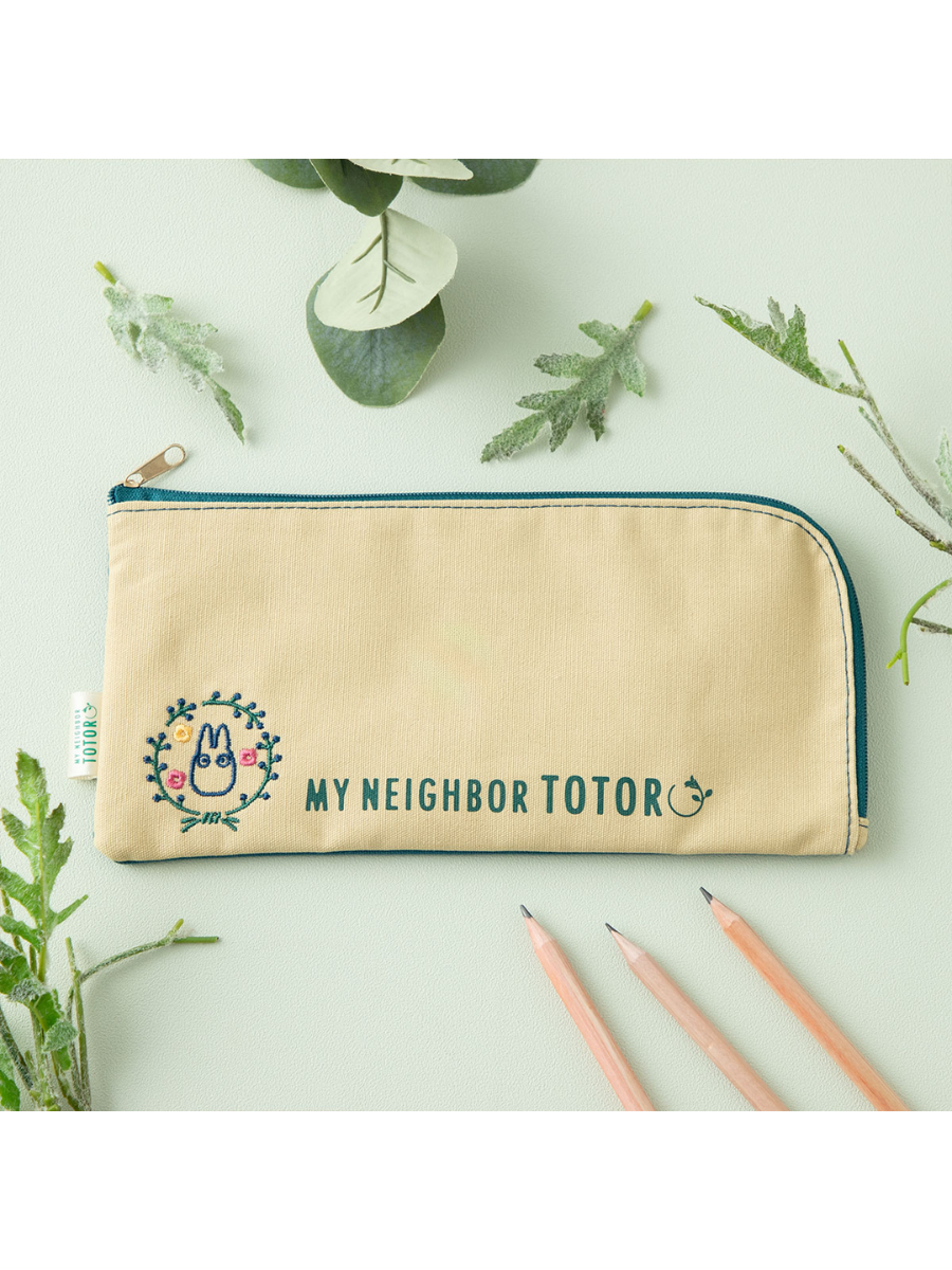 My Neighbor Totoro Pencil Case Colorful Leaf Design Zipper Pouch