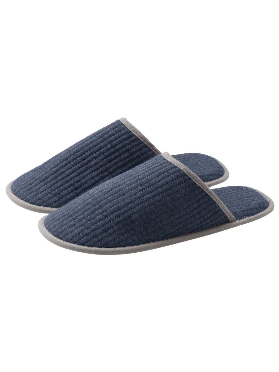 MUJI Cotton Quilted Line Slippers