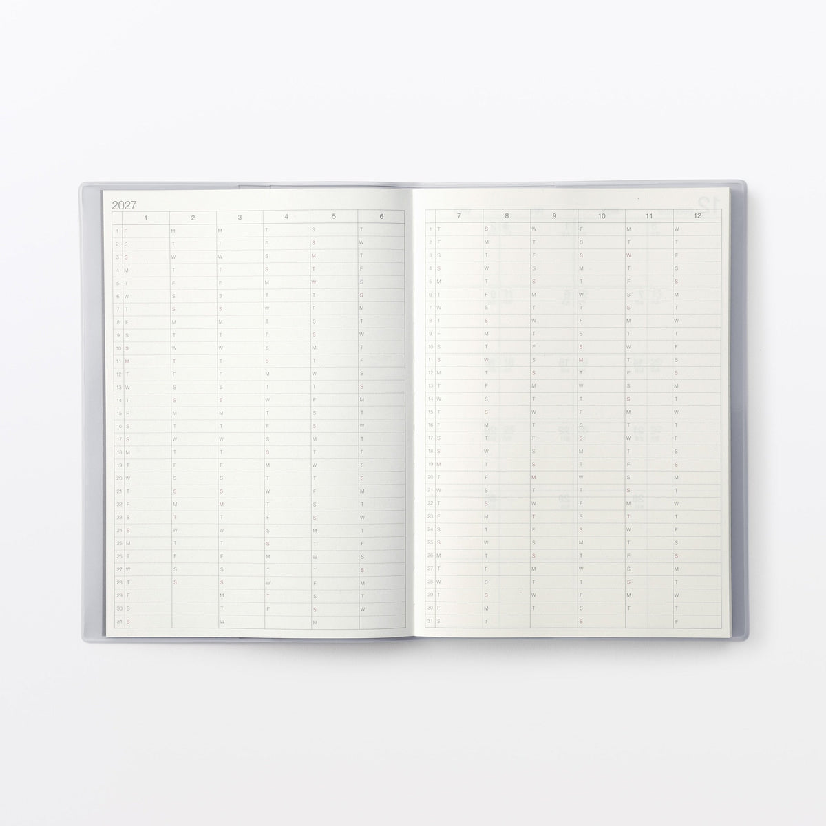 Muji 2026-2028 Monthly & Weekly Planner A6 Monday Start