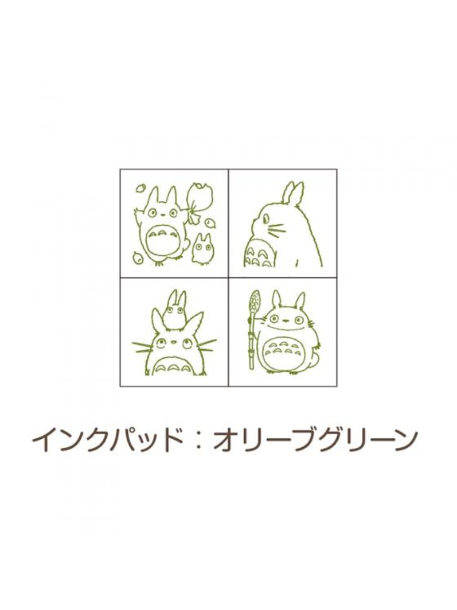 My Neighbor Totoro Mini Stamp Set Medium Totoro Planner Stamp with Ink Pad Case
