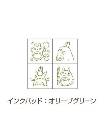 My Neighbor Totoro Mini Stamp Set Medium Totoro Planner Stamp with Ink Pad Case