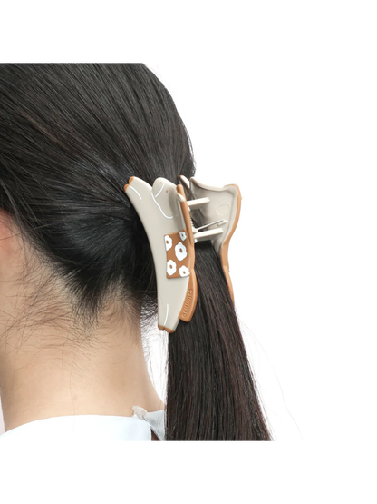 UMAJO Horse Hair Claw Clip Light Brown Cute Horse Hair Clip