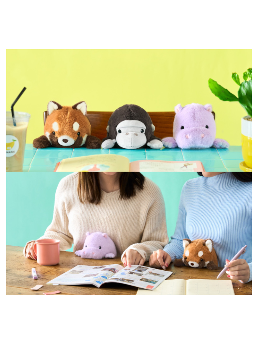 Funbaruzu Plush Toy (Regular) - Gorilla, Red Panda, Hippo