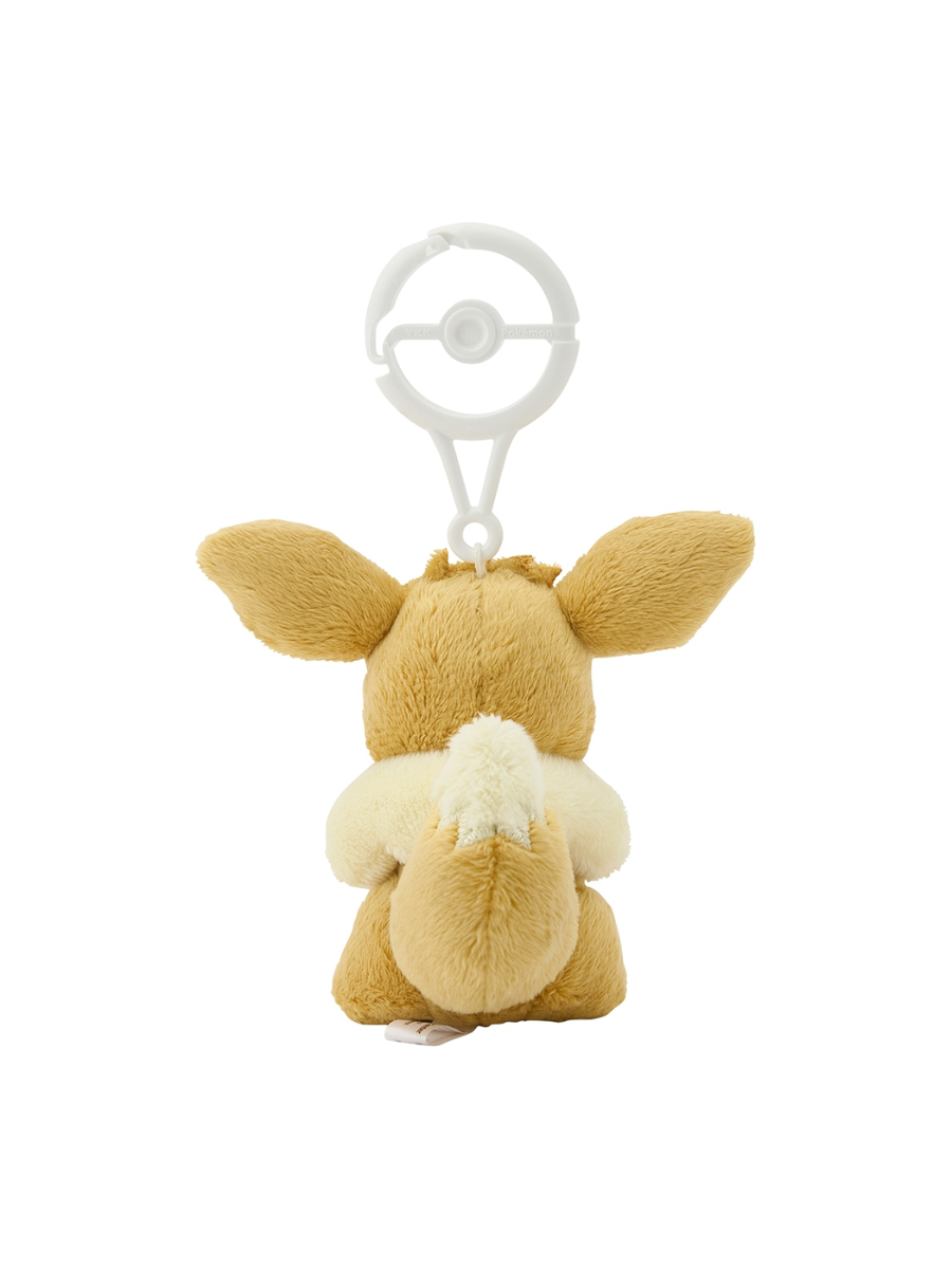 Pokemon Eevee Mascot Plush with Poke Ball Carabiner Bag Charm