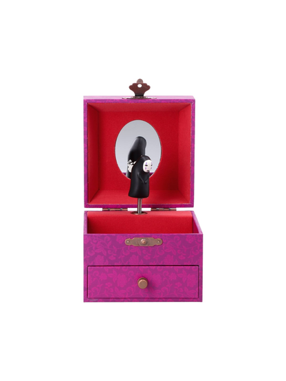 Spirited Away Music Box Paper Box No Face Rotating Figure Storage Case