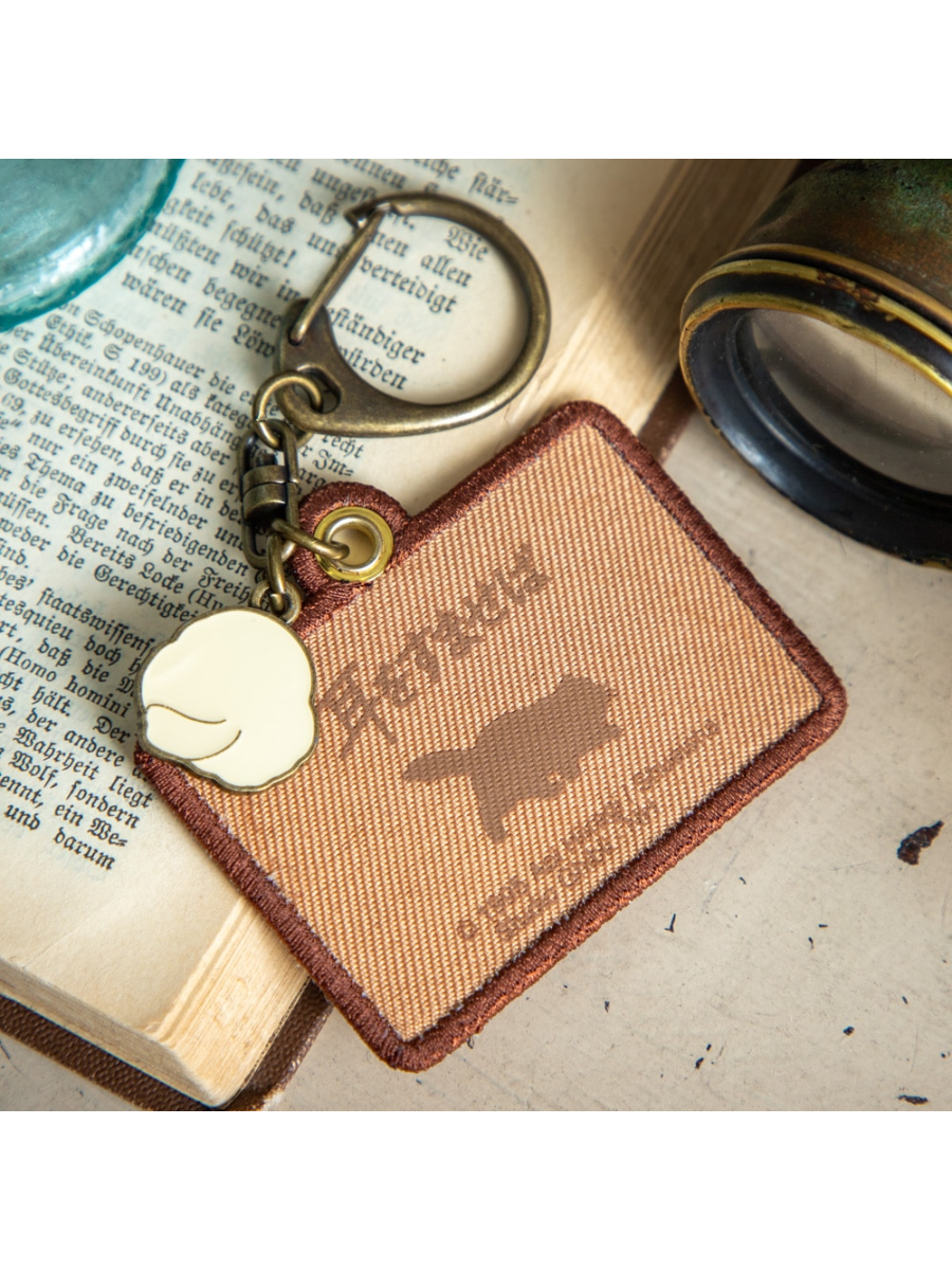 Whisper of the Heart Embroidered Keychain Earth Shop Sign