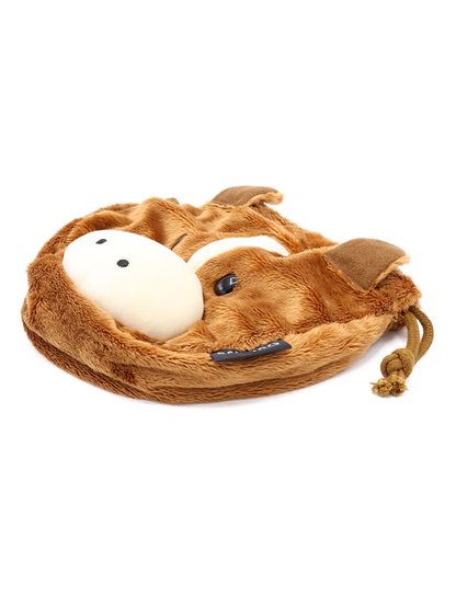UMAJO Horse Plush Drawstring Pouch Bag