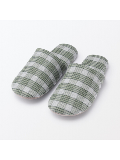MUJI Cotton Flannel Soft Slippers Cushioned
