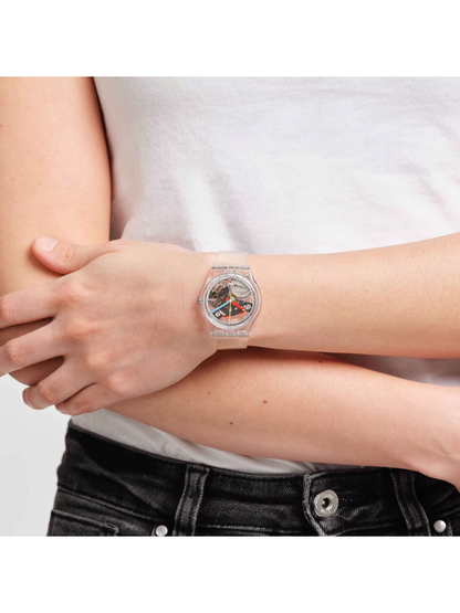 Swatch CLEARLY GENT SO28K100-S06 Transparent Watch