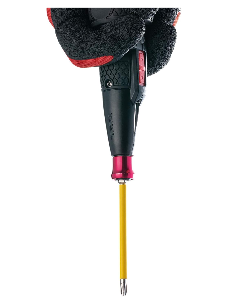 VESSEL 220USB-5 Electric Ball Grip Screwdriver Set with 5 Bits
