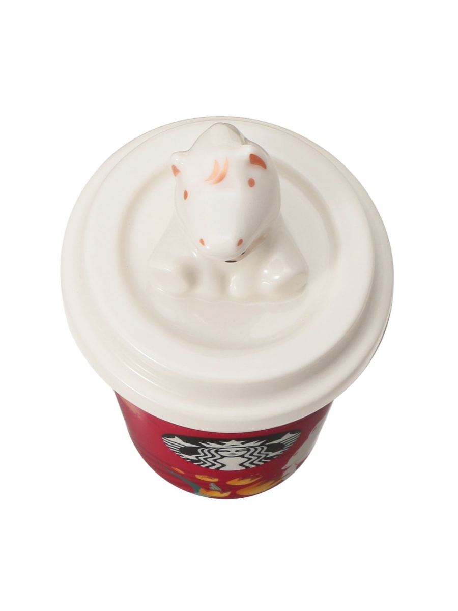Starbucks New Year Canister 2026 Zodiac Horse Ceramic Storage Jar with Lid