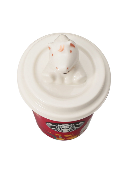 Starbucks New Year Canister 2026 Zodiac Horse Ceramic Storage Jar with Lid