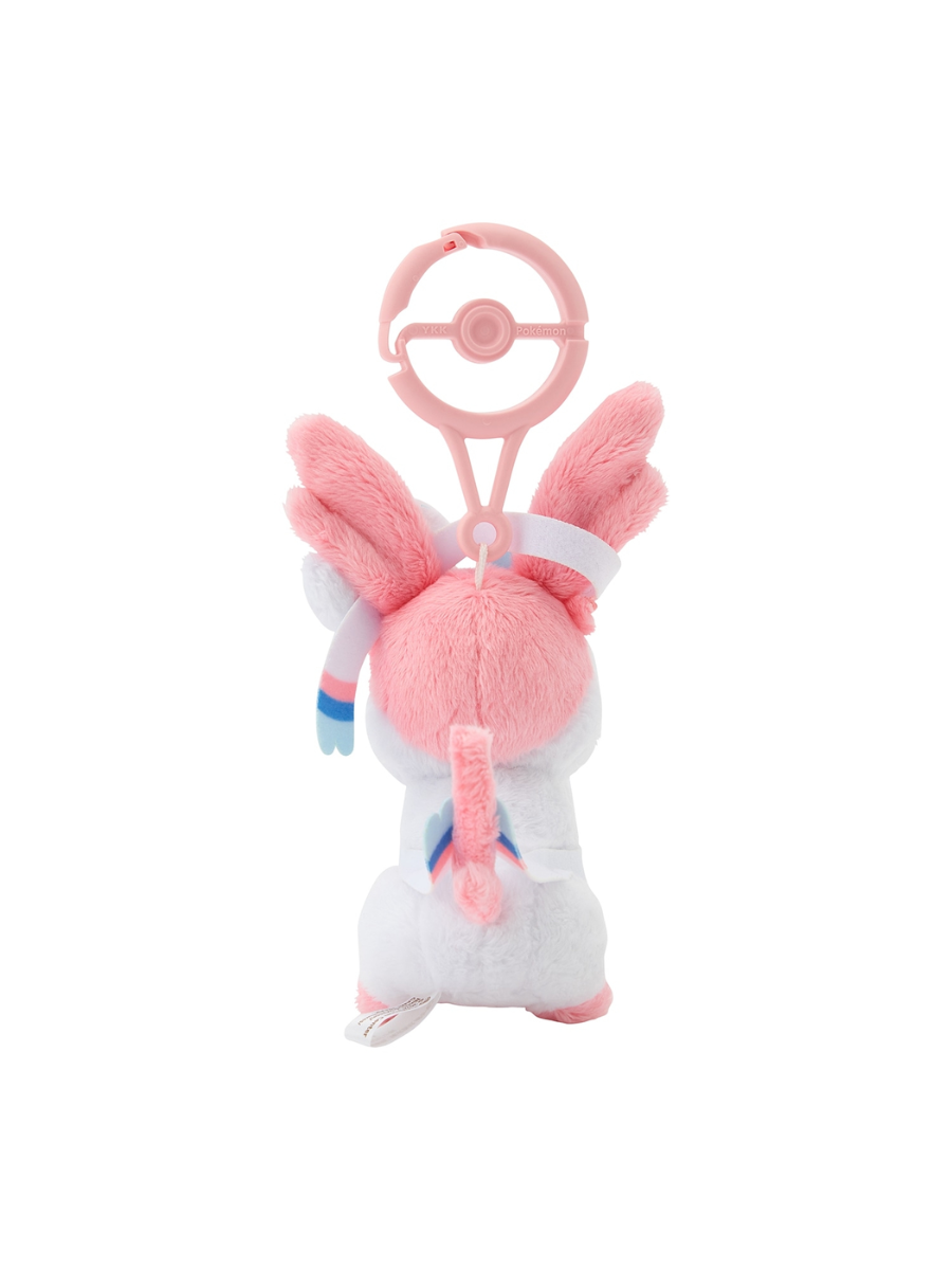 Pokemon Sylveon Mascot Plush with Poke Ball Carabiner Bag Charm