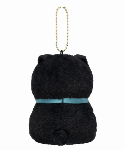 mofusand Sitting Black Cat Mascot Keychain