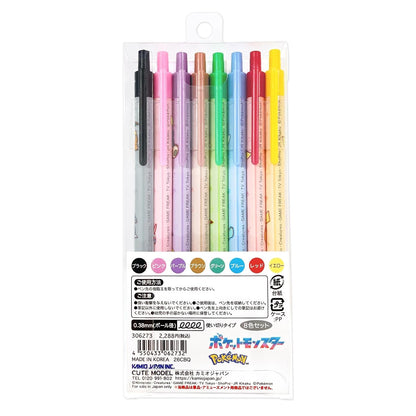 Pokemon 8 Color Gel Pen Set