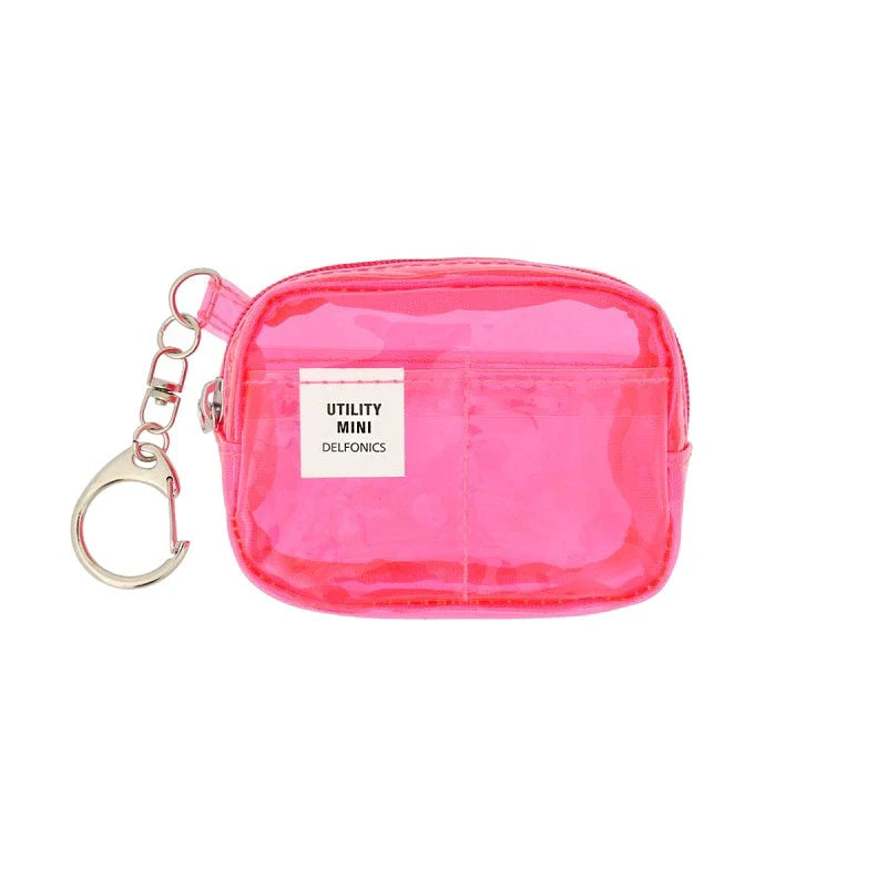 DELFONICS Inner Carrying Key Holder Clear PVC Mini Pouch