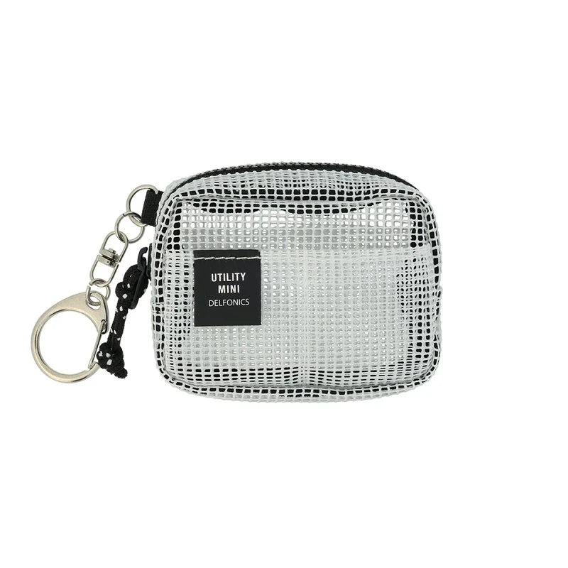 DELFONICS Inner Carrying Key Holder Mesh Mini Pouch