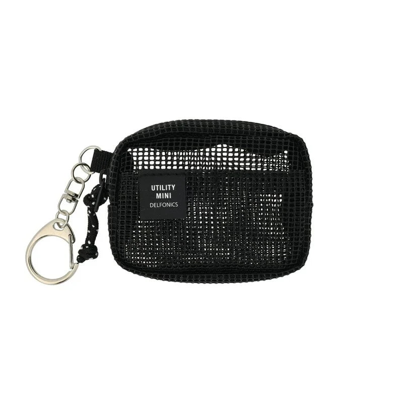 DELFONICS Inner Carrying Key Holder Mesh Mini Pouch