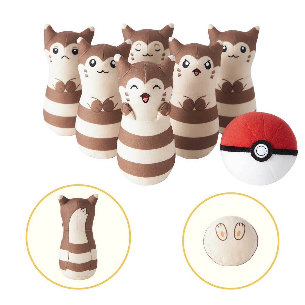 Pokemon Oshawott Rolling Poké Ball Catch Game Plush Toy Set