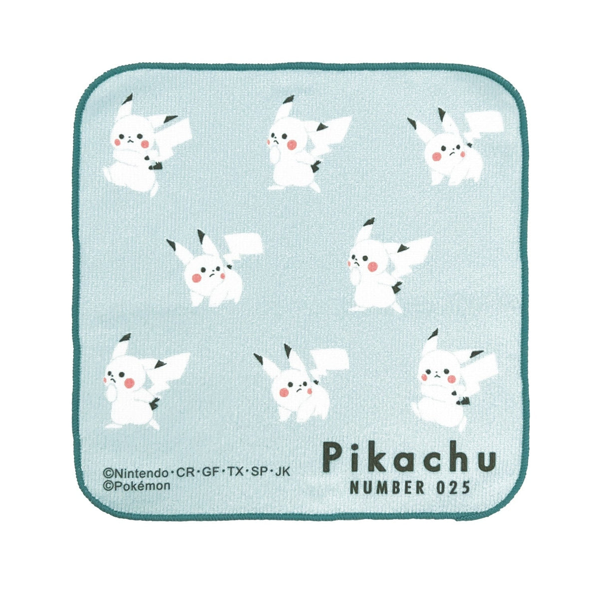 Pokemon Pikachu Number 025 Microfiber Handkerchief Mint