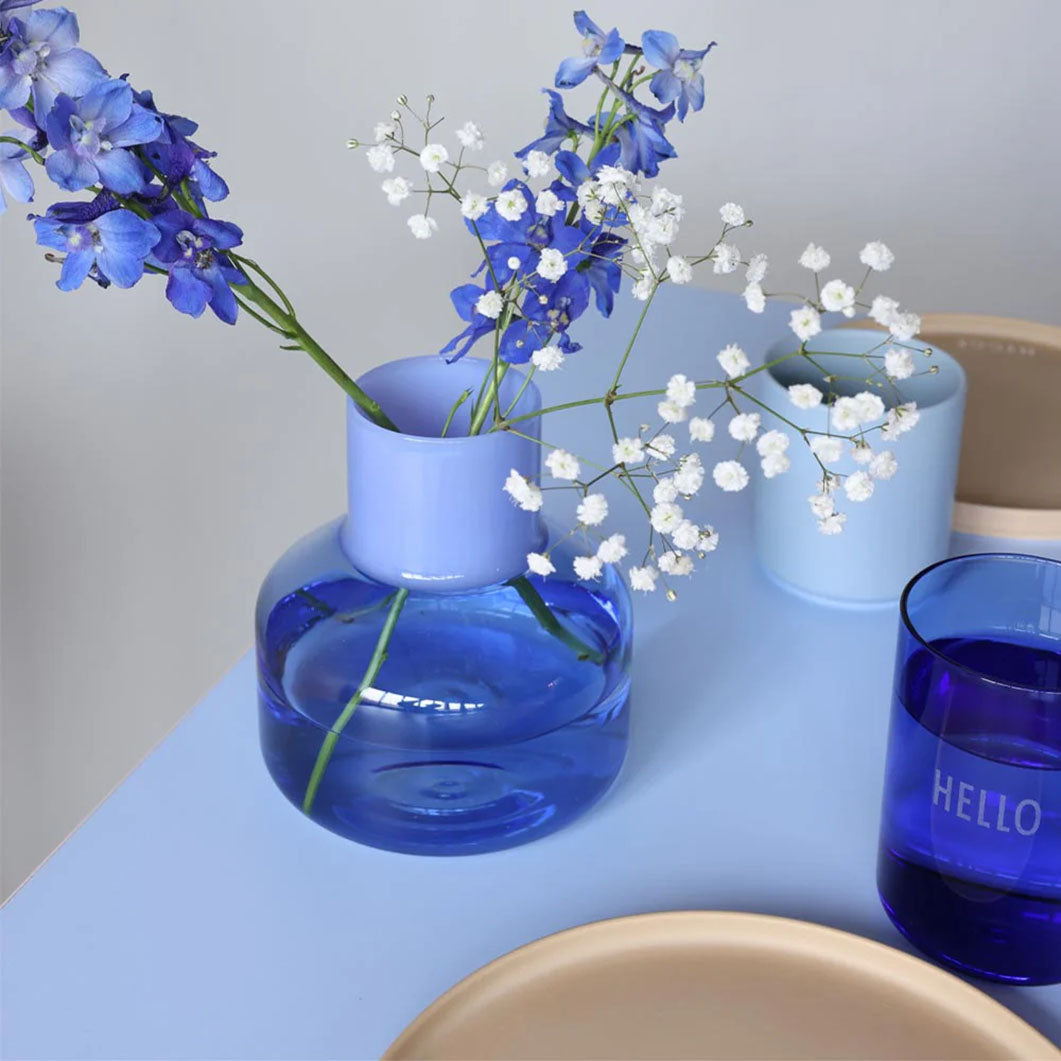 Generous Small Glass Vase Blue