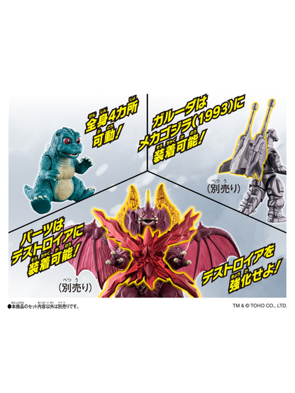 Godziburst Little Godzilla Garuda King Destoroyah Parts Figure Set
