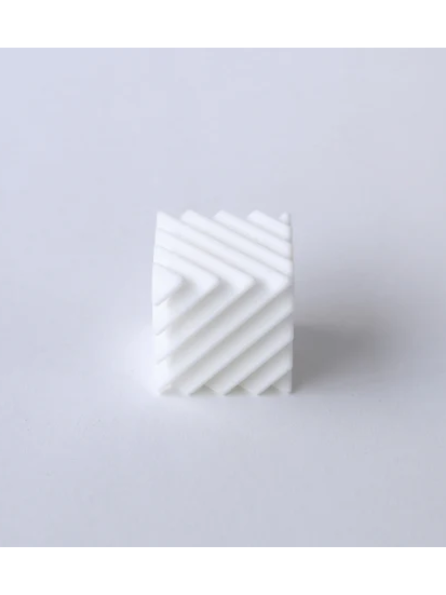 Geometric Cube Card Holder Desk Object