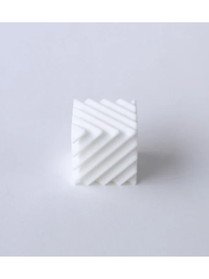 Geometric Cube Card Holder Desk Object