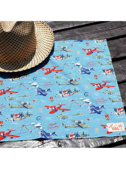 Porco Rosso Hawaiian Bandana Flying Boats Sky & Sea
