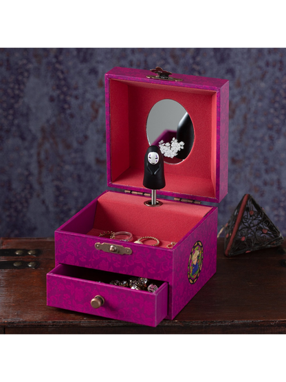 Spirited Away Music Box Paper Box No Face Rotating Figure Storage Case