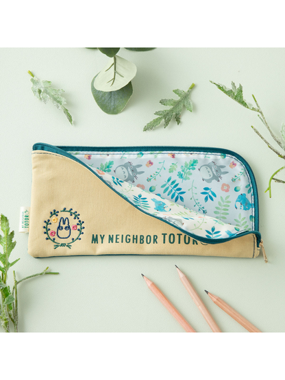 My Neighbor Totoro Pencil Case Colorful Leaf Design Zipper Pouch