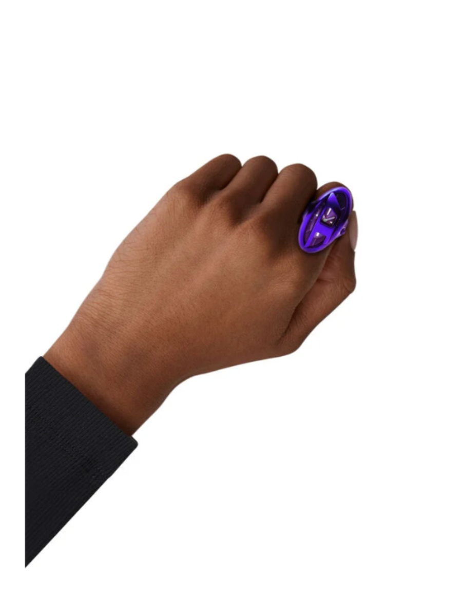 D-Era Purple Stainless Steel Ring Watch