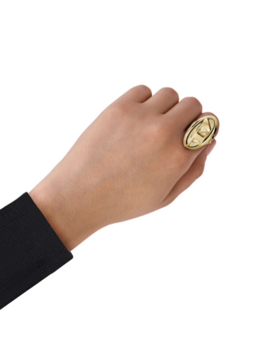 D-Era Gold Tone Stainless Steel Ring Watch