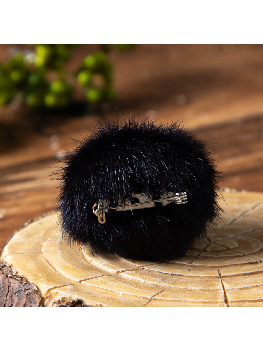 Soot Sprite Plush Brooch Pin