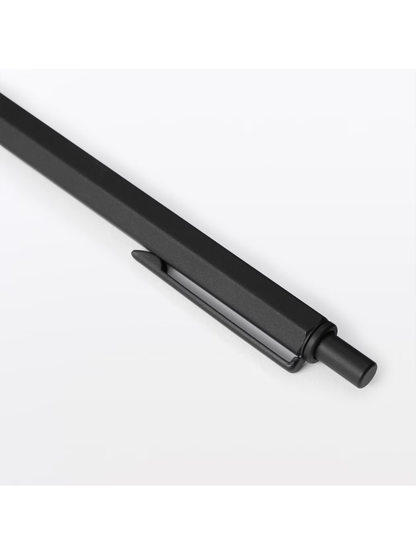 MUJI Aluminum Hexagon Ballpoint Pen 0.7mm Needle Tip