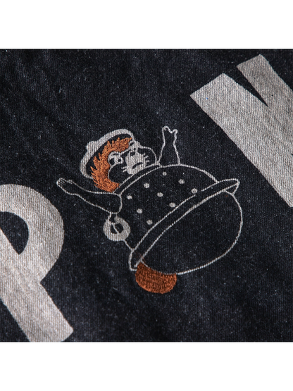 Pom Poko Shokichi Black Denim Tote Bag