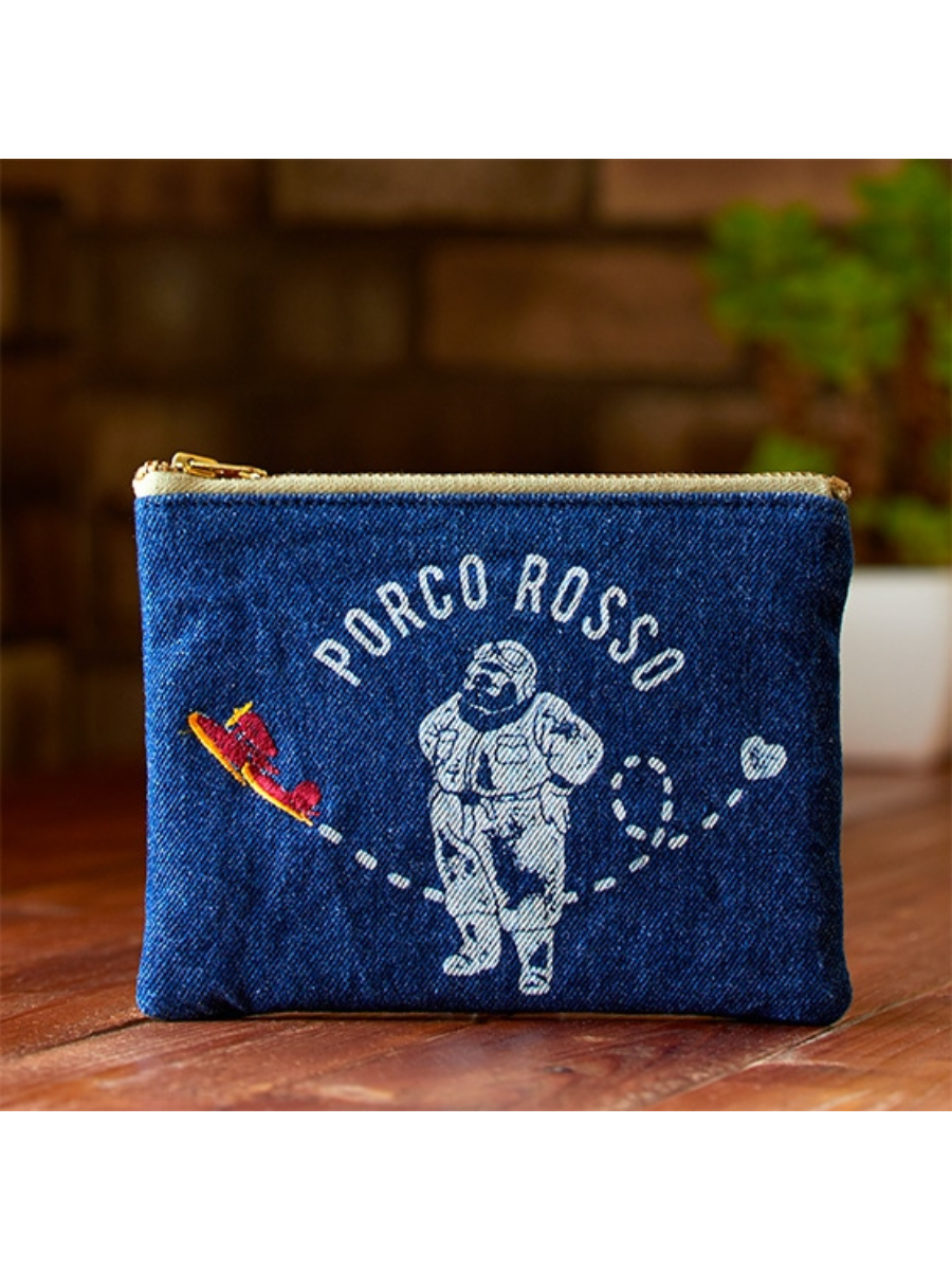 Porco Rosso Denim Pouch Red Flash