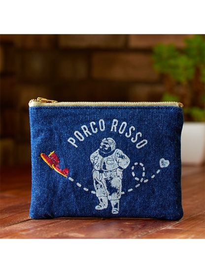 Porco Rosso Denim Pouch Red Flash