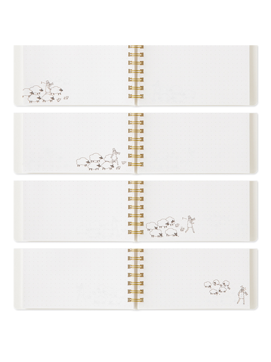 Midori Ojisan B6 Ring Notebook & Acrylic Charm Set (91804435)