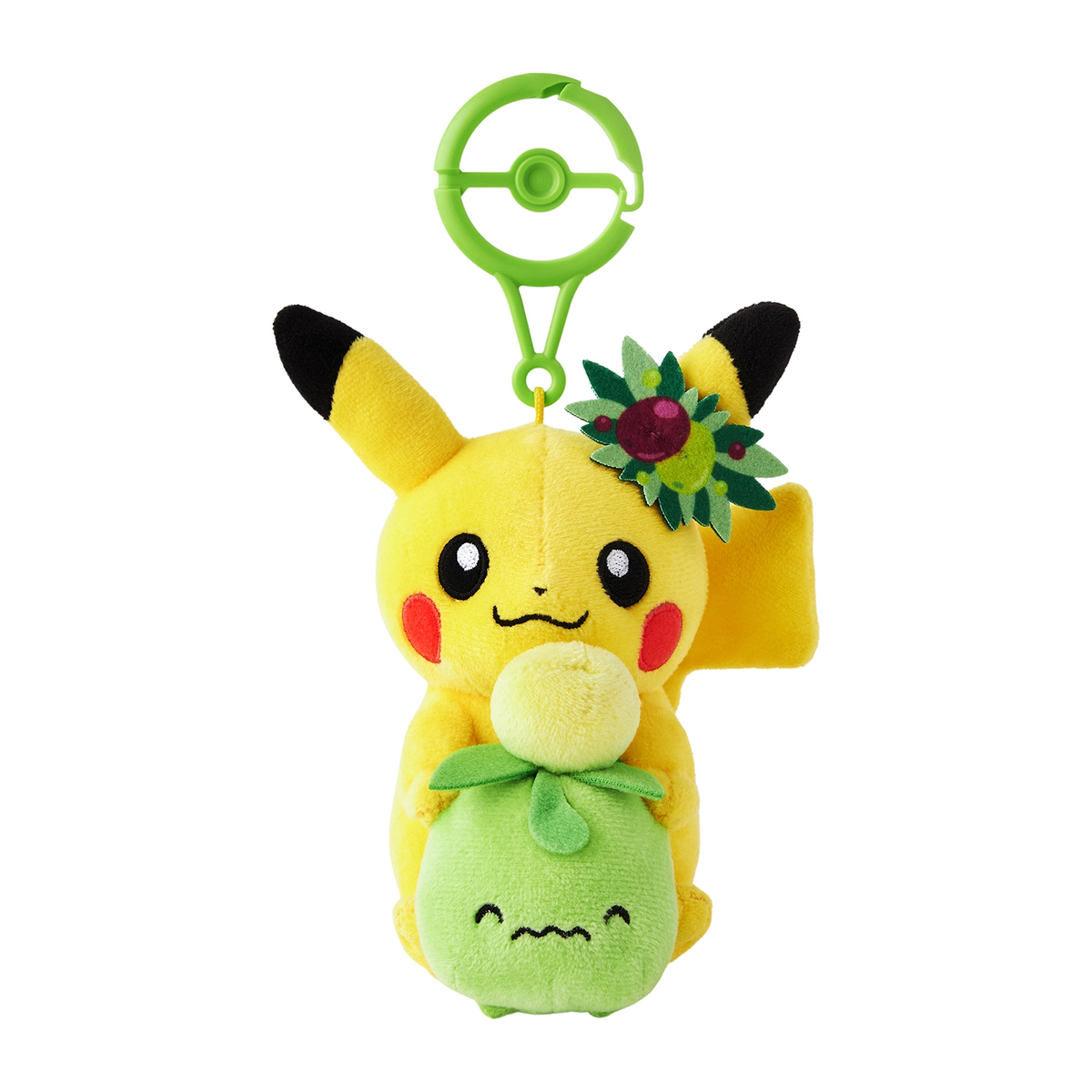 Pokemon Center Kagawa Pikachu & Minibe Mascot with Carabiner