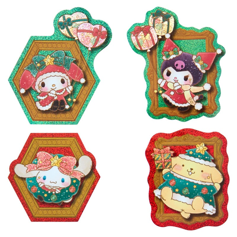 Sanrio Characters Christmas Holographic Sticker Set