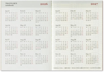 Traveler’s Notebook 2026 Weekly Refill