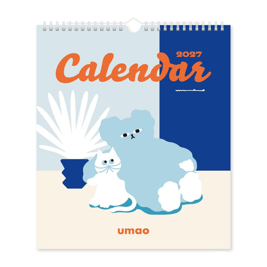 umao 2027 Wall Calendar – Animals & Blue World