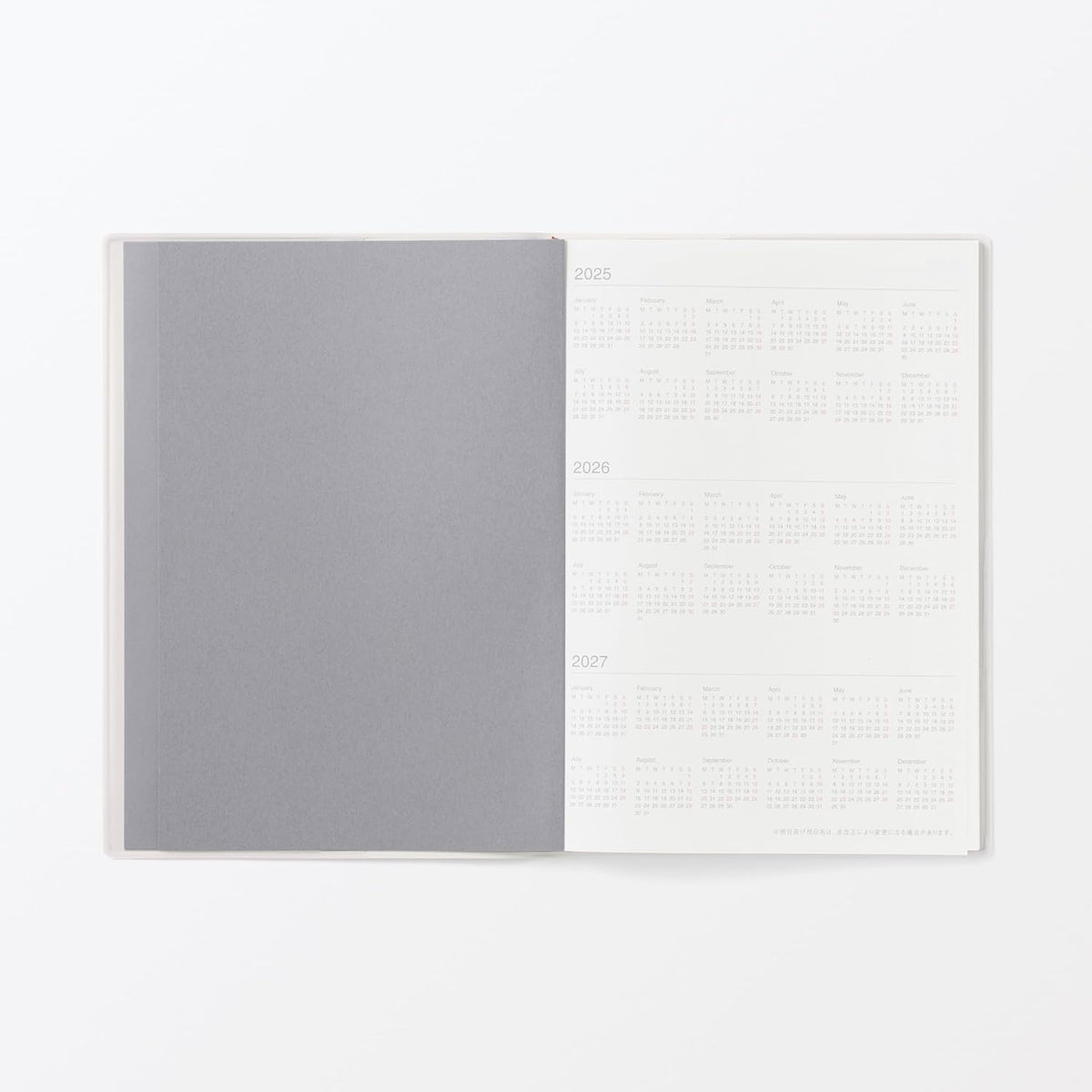 MUJI Minimalist A5 Monthly Planner