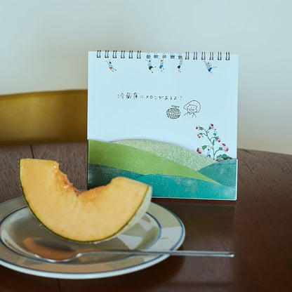 Hobonichi 2026 Desktop Whiteboard Calendar with File Pocket