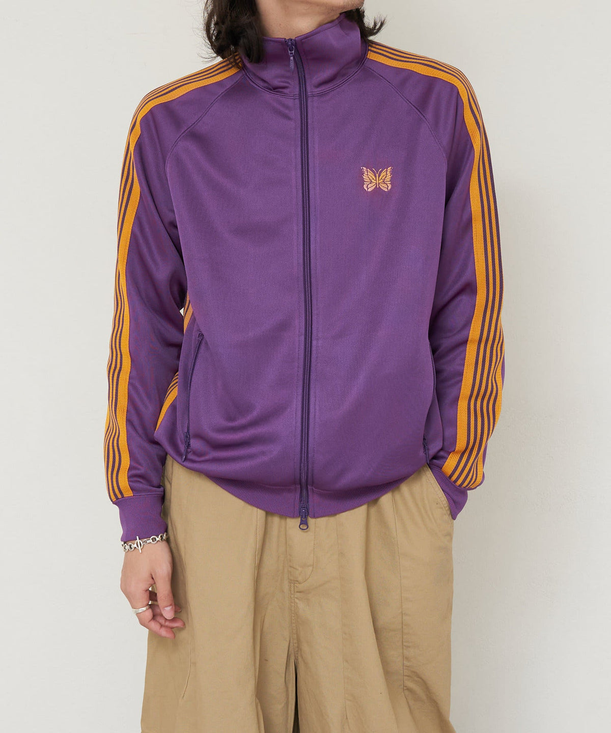 Needles POLY SMOOTH 25SS PURPLE Track Jacket