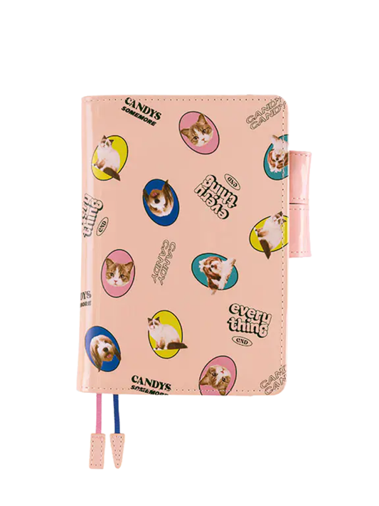 Hobonichi Techo Original A6 Cover Candy Stripper DOG & CAT Random Pink