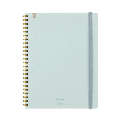 Kokuyo Softring Notebook A5 Light Blue, 4mm Grid Ring Notebook